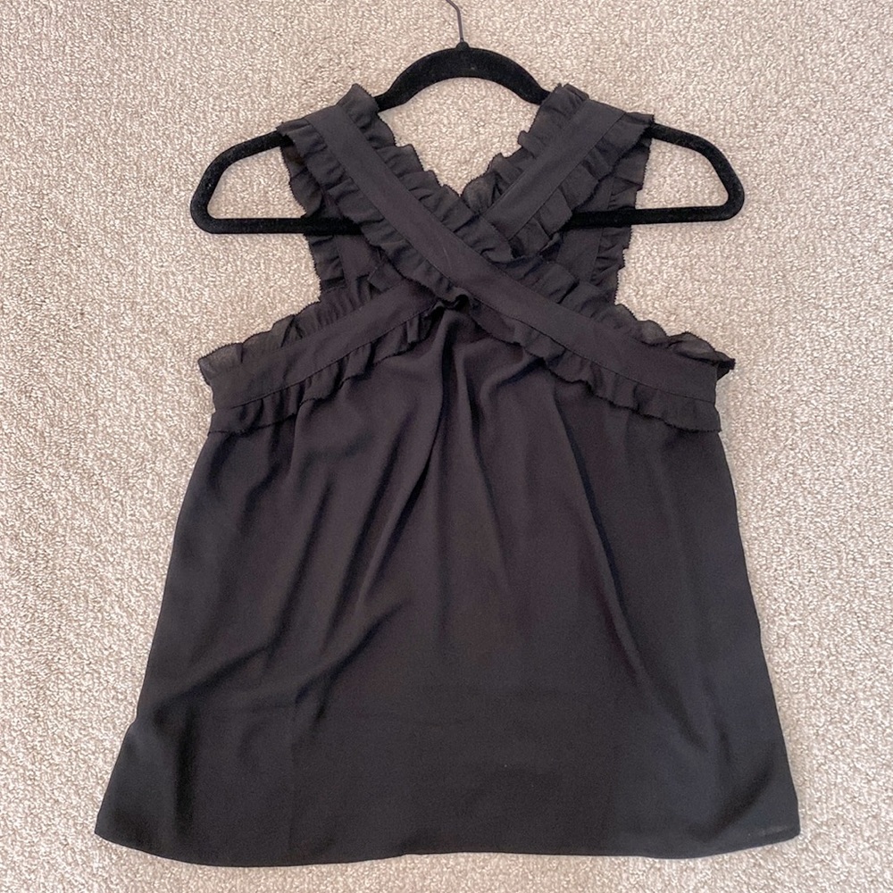 J Crew Cross Beck Ruffled Blouse Tank
